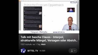 Talk mit Sascha ClaussINTERPOL strukturelle Mängel Versagen oder Absicht [upl. by Ciel920]