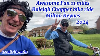 Raleigh Chopper vintage amp custom Bicycle Ride 11 miles recorded incl pub stops in Milton Keynes area [upl. by Boote567]