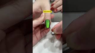 How to make a heart on cat eye gel nails nailart nailtutorial beauty [upl. by Ardnahc]