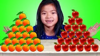 Emma Apples vs Oranges Pretend Play [upl. by Nemhauser]