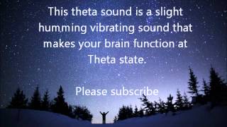 THETA brain wave sound FOR MEDITATION AND VISUALIZATION  10 minutes [upl. by Lyontine]