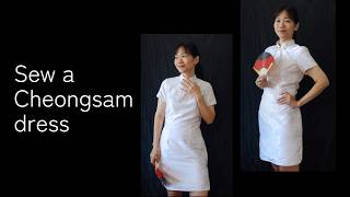 Sew a cheongsam style dress with me 🪭✨ [upl. by Adriaens]