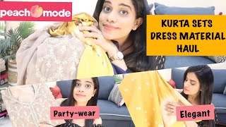 PARTYWEAR amp EVERYDAY SALWAR SUIT MATERIAL  Peach🍑Mode Haul  Sana K [upl. by Norrat]