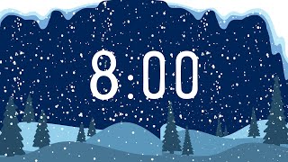 Winter Themed 8 Minute Timer Video  Snowy Day  Classroom Timer  Winter Vibes  Wintery Countdown [upl. by Eelegna]