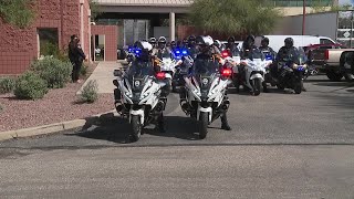 Tucson law enforcement procession for Officer Adam Buckner [upl. by Galliett]