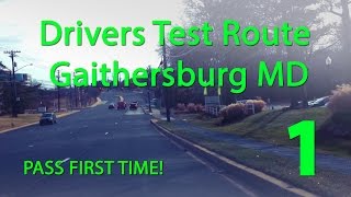 Gaithersburg Maryland MVA Drivers Test Route 1 [upl. by Rebel]