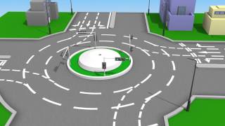 Roundabout Navigation Simulation [upl. by Sheelagh]