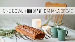 ONEBOWL CHOCOLATE BANANA BREAD » easy  vegan [upl. by Kempe]