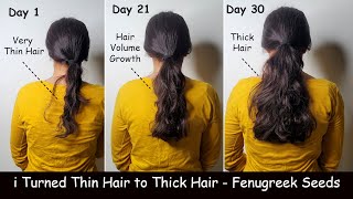 How i increase Hair Volume amp Turn Thin Hair to Thick Hair  Fenugreek Seeds for Hair Growth [upl. by Oznarol557]