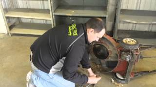 How to change drive belt on Toro Commercial 21quot mower  Proactive Landscaping [upl. by Salena]