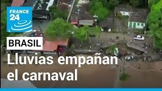 Brasil al menos 36 muertos y unos 40 desaparecidos por lluvias durante fin de semana del carnaval [upl. by Aihpos]