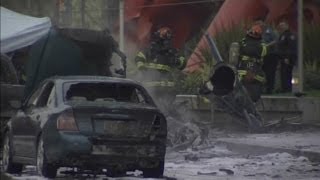 Helicopter Crash News choppers crash in Seattle killing two people [upl. by Yrekaz]