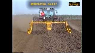 Sod peat windrowing MeriPeat KA40 T [upl. by Esmeralda]