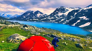 Hiking Norway Jotunheimen National Park Pt2 63mph Winds Grand Scandinavian Backpacking Tour Ep10 [upl. by Zoubek]