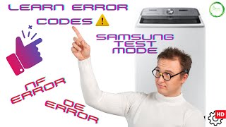 Samsung Washer Diagnostic Mode Learn how to find Error Codes on a Samsung Washer [upl. by Selrahcnhoj]