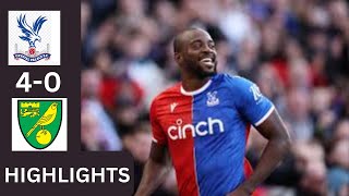 Crystal Palace Dominates Norwich City 40 Carabao Cup Highlights and Player Performances [upl. by Doxia]