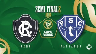 AO VIVO  Remo x Paysandu  Semifinal  Copa Verde 2024 [upl. by Misha]