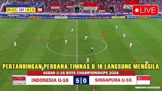 🔴 LIVE INDOSIAR • INDONESIA U16 VS SINGAPURA U16  ASEAN U16 Boys Championships 2024 [upl. by Willie665]