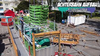 Kirmes Achterbahn Aufbau von Kuhnos Farm Weber  SBFVisa  Wacky Worm [upl. by Ytte930]