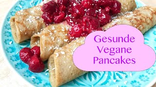 Rezept Gesunde Bananen Pancakes I ohne Ei I 4 Zutaten I vegan [upl. by Sherl654]