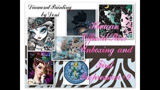 Diamond Painting Unboxing amp First Impression  Huacan Haul 9  Six kits [upl. by Ethban]