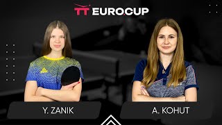 1940 Yulianna Zanik  Alina Kohut 19092024 TT EuroCup Women Ukraine Star TABLE 4 [upl. by Aram823]