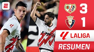 RAYO VALLECANO selló contundente triunfo ante OSASUNA con debut de JAMES RODRÍGUEZ  La Liga [upl. by Okwu57]