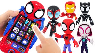 Spidey and His Amazing Friends SpiderMan Web Phone Summon hero  DuDuPopTOY [upl. by Aikenat]