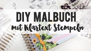 DIY Malbuch mit Klartext Stempeln [upl. by Sara]