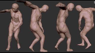 Male ANATOMY SCULPT PRACTICE timelaspe discus thrower [upl. by Ahcila718]