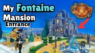 Fontaine Serenitea Pot Mansion Entrance Swirling Isles  Genshin Impact [upl. by Elcarim]