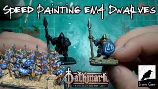 Speed Painting eM4 Dwarf Spearmen for Oathmark [upl. by Adeehsar]