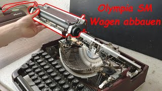 Olympia SM Wagen abbauen  Schreibmaschinen Wagen abbauen [upl. by Netsrek120]