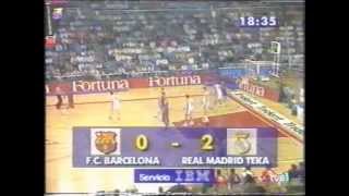 ACB 1995 Semifinal 5u partíu FC Barcelona vs Real Madrid Sabonis [upl. by Turmel416]