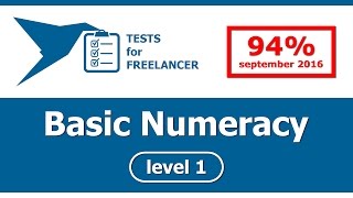 Freelancer  Basic Numeracy  level 1  test 94 [upl. by Gowrie111]