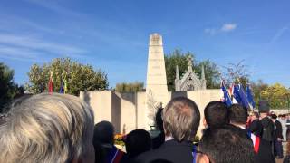 Commémoration Armistice 11 novembre 1918 le 11 novembre 2014 à AulnaysousBois  la Marseillaise [upl. by Barber810]