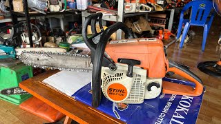 Cưa stihl ms210c dật trợ lực hàng zin bãi  chất lượng 90  giá 3tr8 bao ship lh 0345050399 [upl. by Hartfield]