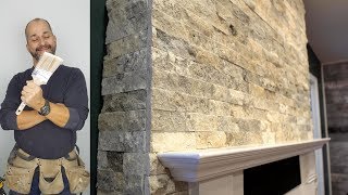 DIY How To Install Stone on Your Fireplace Easily [upl. by Greenlee]