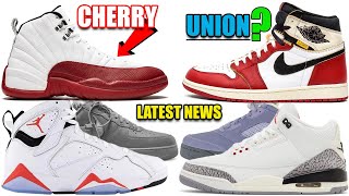 AIR JORDAN 12 CHERRY 2023 UNION AJ 1 HIGH AJ 7 WHITE INFRARED AJ 3 WHITE CEMENT REIMAGINED  MORE [upl. by Anits570]