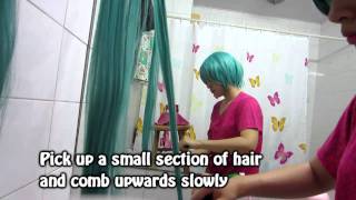 Tutorial How to Put on and Set TWIN TAIL wig extensions [upl. by Addy]