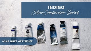 Indigo  Colour Comparison Series  Mina Does Art Stuff [upl. by Enale]