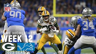 Green Bay Packers vs Detroit Lions  2023 Week 12 Game Highlights [upl. by Sapphira674]