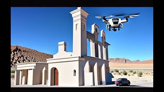 Rhyolite Ghost Town Ruins Still Standing  DJI Mini 4 Pro [upl. by Oflunra229]