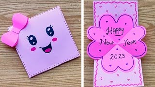 DIY  Happy New Year Greetings Card 2023  Handmade New Year Card [upl. by Calvano]