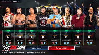 WWE 2K24 My First Ever Gameplay  WWE 2K24 Roman Reigns John Cena Cody Rhodes Gameplay [upl. by Kcirdled]