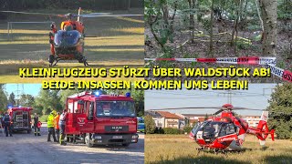 TÖDLICHER FLUGUNFALL KLEINFLUGZEUG STÜRZT AB  2 TOTE  HUBSCHRAUBER FINDET WRACK IM WALD [upl. by Oicnerolf]