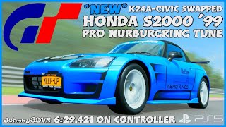 NEW Gran Turismo 7  SWAPPED Honda S2000 99 Pro Tune  Nurburgring Setup  K24ACivic [upl. by Assisi]