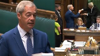 Nigel Farage swears allegiance to the King and meets Commons Speaker [upl. by Naeloj]