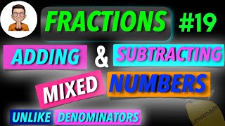 11 plus maths fractionsAdding amp Subtracting Mixed Numbers  unlike denominators  Lessonade [upl. by Welbie]