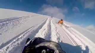 Snowmobiling on Langjökull glacier Iceland [upl. by Eedyak874]